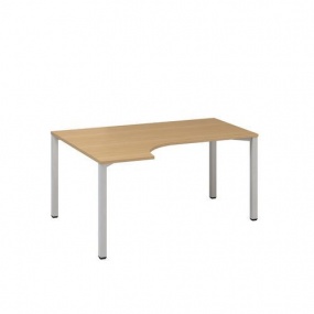 Ergo kancelářský stůl Alfa 200, 180 x 120 x 74,2 cm,  levé provedení, dezén buk, RAL9022