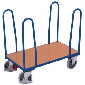 Plošinový vozík se čtyřmi rohovými podpěrami, do 500 kg, 120,1 x 106 x 70 cm