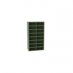 Kovová dílenská skříň s přihrádkami SFR161, 180 x 100 x 50 cm, zelená